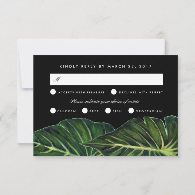 Tropical Romance / RSVP Card (Front)