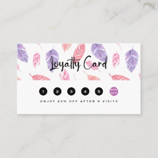 Tropical Rose White Realtor Loyalty Card