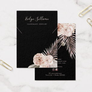 Tropical roses necklace display card