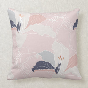 Tropical rougissent le grand coussin floral