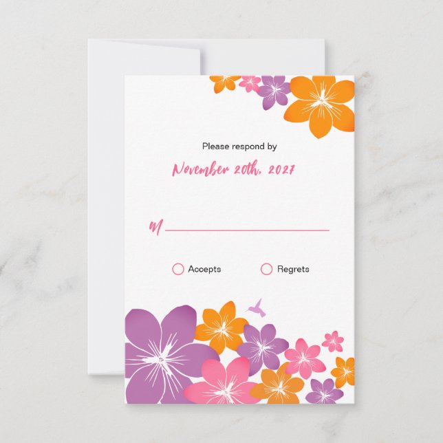Tropical RSVP Card (Front)