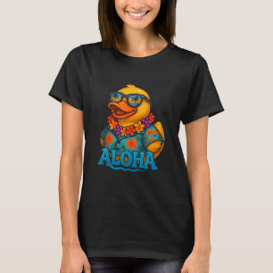 Tropical Rubber Duck Hawaiian Lei Aloha Rubber Duc T-Shirt