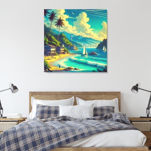 Tropical Ryukyu Dreams Canvas Print (Insitu(Bedroom))