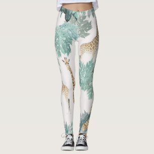 Tropical Safari Adventure 1 #art #tropical Leggings