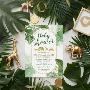 Tropical Safari Baby Shower Invitation