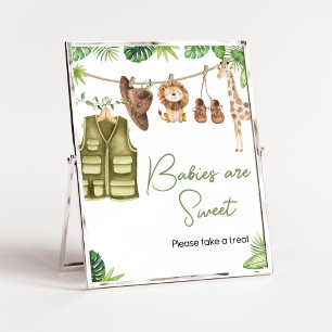 Tropical Safari Jungle Animals Babies are Sweet Poster