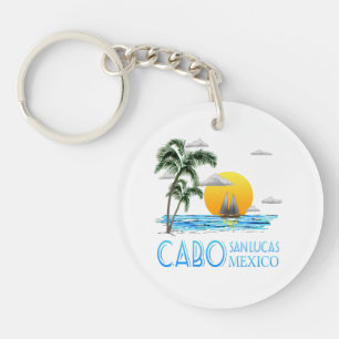Tropical Sailing Cabo San Lucas Mexico Keychain