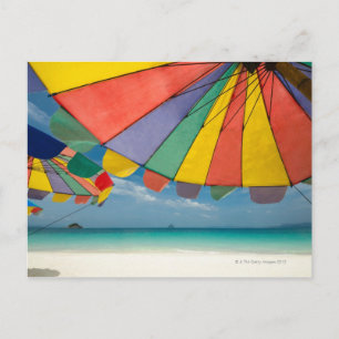 Tropical sand beach and turquoise sea. postcard