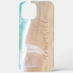 tropical sand beach ocean meditation personalized iPhone 12 pro max case