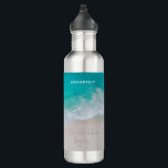 Tropical sand beach ocean personalized the adventu 710 ml water bottle<br><div class="desc">Tropical sand beach ocean personalized the adventure begins design.</div>