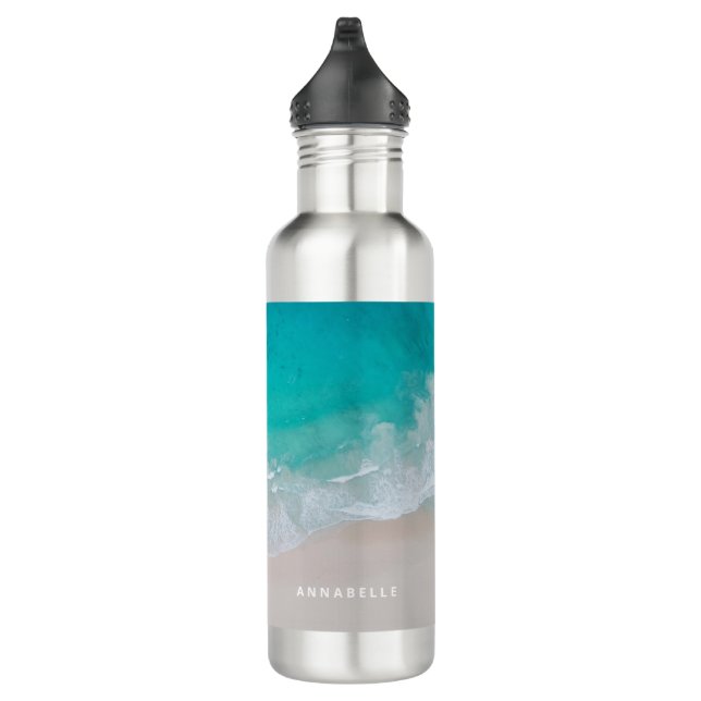 Tropical sand beach ocean personalized the adventu 710 ml water bottle (Right)