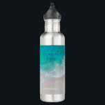 Tropical sand beach ocean personalized the adventu 710 ml water bottle<br><div class="desc">Tropical sand beach ocean personalized the adventure begins design.</div>
