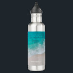 Tropical sand beach ocean personalized the adventu 710 ml water bottle<br><div class="desc">Tropical sand beach ocean personalized the adventure begins design.</div>