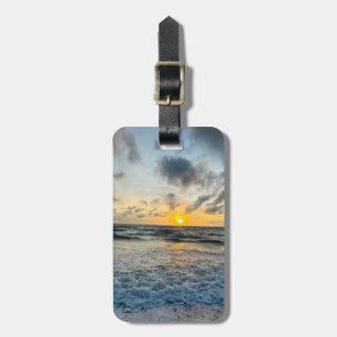 tropical sand beach ocean the adventure begins luggage tag