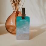 tropical sand beach ocean the adventure begins luggage tag<br><div class="desc">Tropical sand beach ocean personalized the adventure begins design.</div>