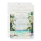 Tropical Sand Beach Watercolor Palm Trees Wedding