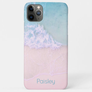 Tropical Sand Beach with Turquoise Sea Monogram iPhone 11 Pro Max Case