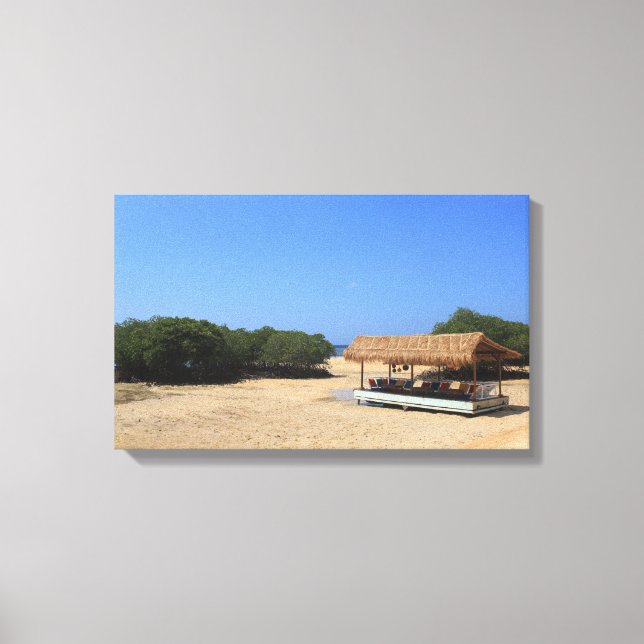 Tropical sandy beach canvas print (Front)