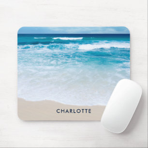 Tropical Sandy Beach Modern Custom Mouse Pad