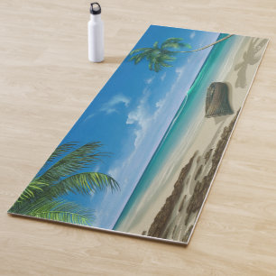 Tropical Sandy Beach Paradise Yoga Mat