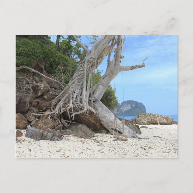 Tropical sandy beach postcard (Front)