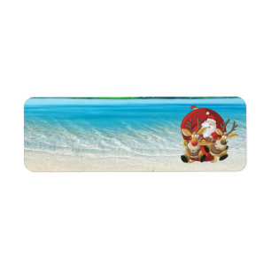 tropical santa's wild ride address labels