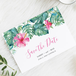 Tropical Save the Date for Wedding