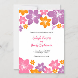 Tropical Save the Date Magnet