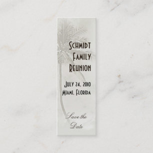 Tropical Save the Date (taupe) Mini Business Card