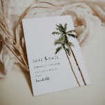 Tropical Save the Date Wedding Invitation<br><div class="desc">Save the date for your big day with this beautiful tropical design. This palm tree invitation will captivate your guests and excite them for your wedding day! This design is perfect for brides with a destination wedding in a tropical location. You'll love these watercolor palm trees and minimalist design.</div>