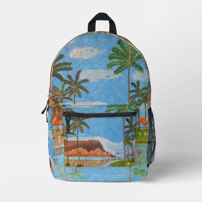 Tropical Scene backpack   (Front)