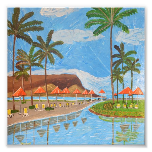 Tropical Scene Photo  (Front)