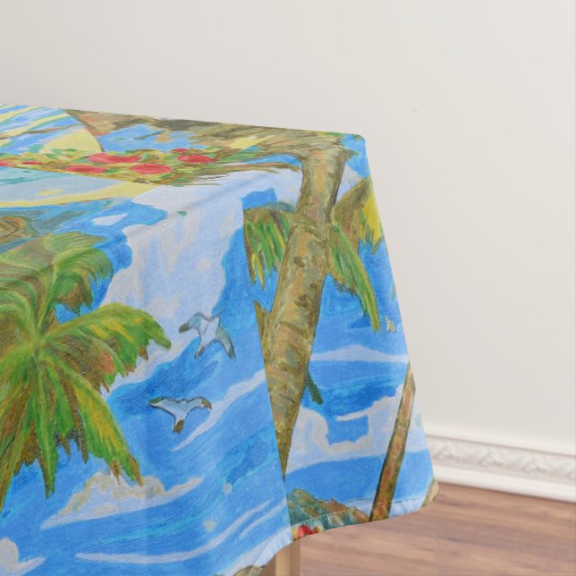 Tropical Scene tablecloth  (In Situ)