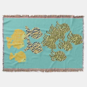 Tropical School Throw Blanket