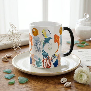 Tropical Sea Colourful Fish Marine Life Fun Kids Magic Mug
