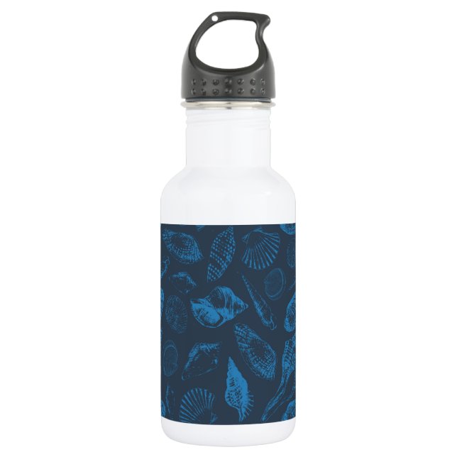 Tropical sea shells 532 ml water bottle (Front)