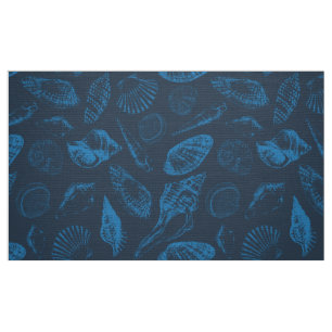 Tropical sea shells fabric