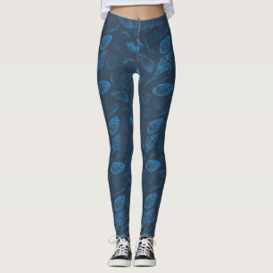 Tropical sea shells leggings