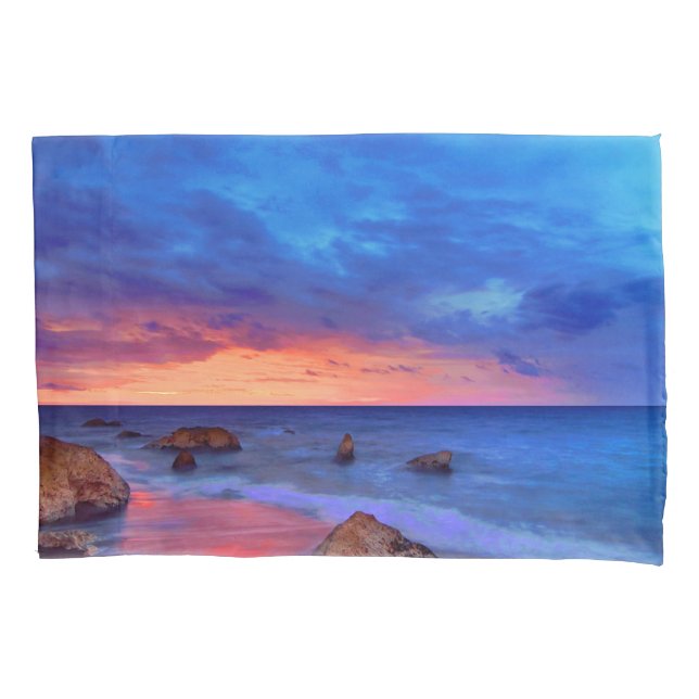 Tropical Sea Sunset Pillowcase (Front)