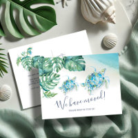 Tropical Sea Turtle Botanical Moving Announcement