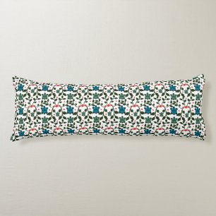 Tropical Sea Turtle Floral Pattern   Coastal Ocean Body Pillow