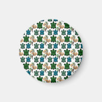 Tropical Sea Turtle Floral Pattern | Coastal Ocean