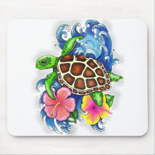 Tropical Sea Turtle Mouse Pad