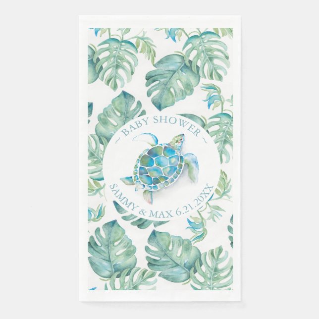 Tropical Sea Turtle Napkins (Front)