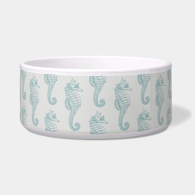 Tropical Seahorses, Seahorse Pattern - Blue Grey (Front)