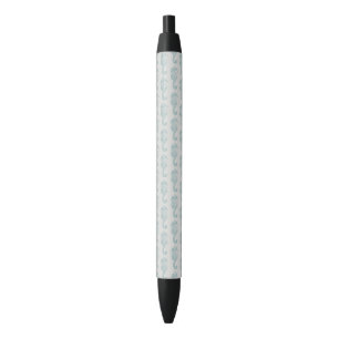 Tropical Seahorses, Seahorse Pattern - Blue Grey Black Ink Pen