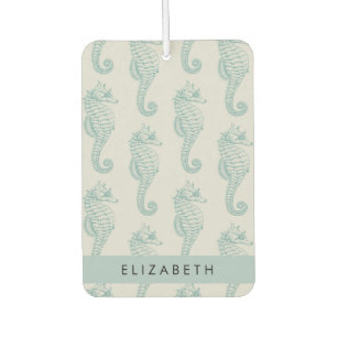 Tropical Seahorses, Seahorse Pattern, Your Name Air Freshener