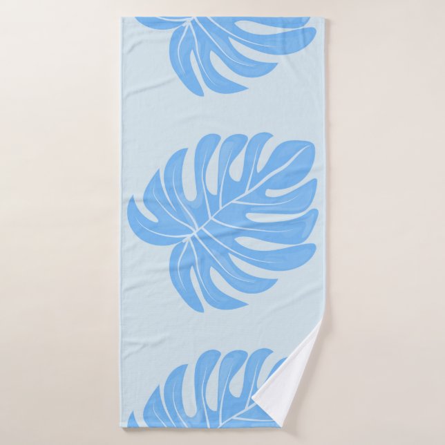 Tropical seamless ethnic pattern with exotic leave bath towel (Bath Towel)