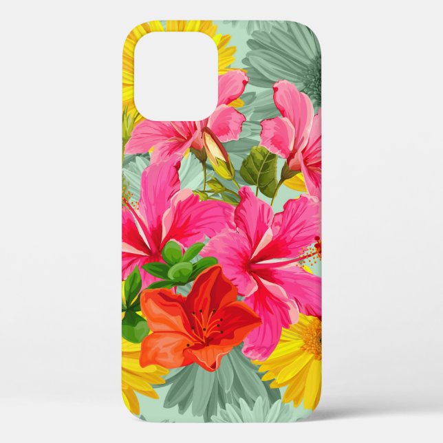 Tropical Seamless Hibiscus Case-Mate iPhone Case (Back)