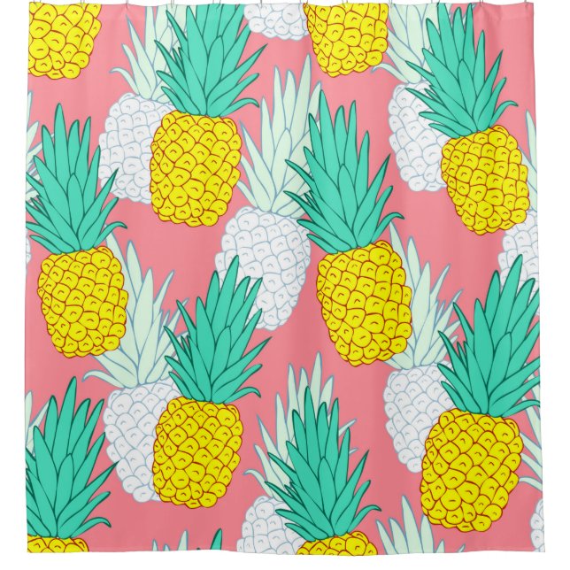 Tropical seamless pattern with exotic pineapples.  (Front)